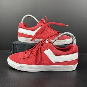 Pony Topstar Low Women's Red Suede Sneakers Retro 90s Streetwear Size 7 Style